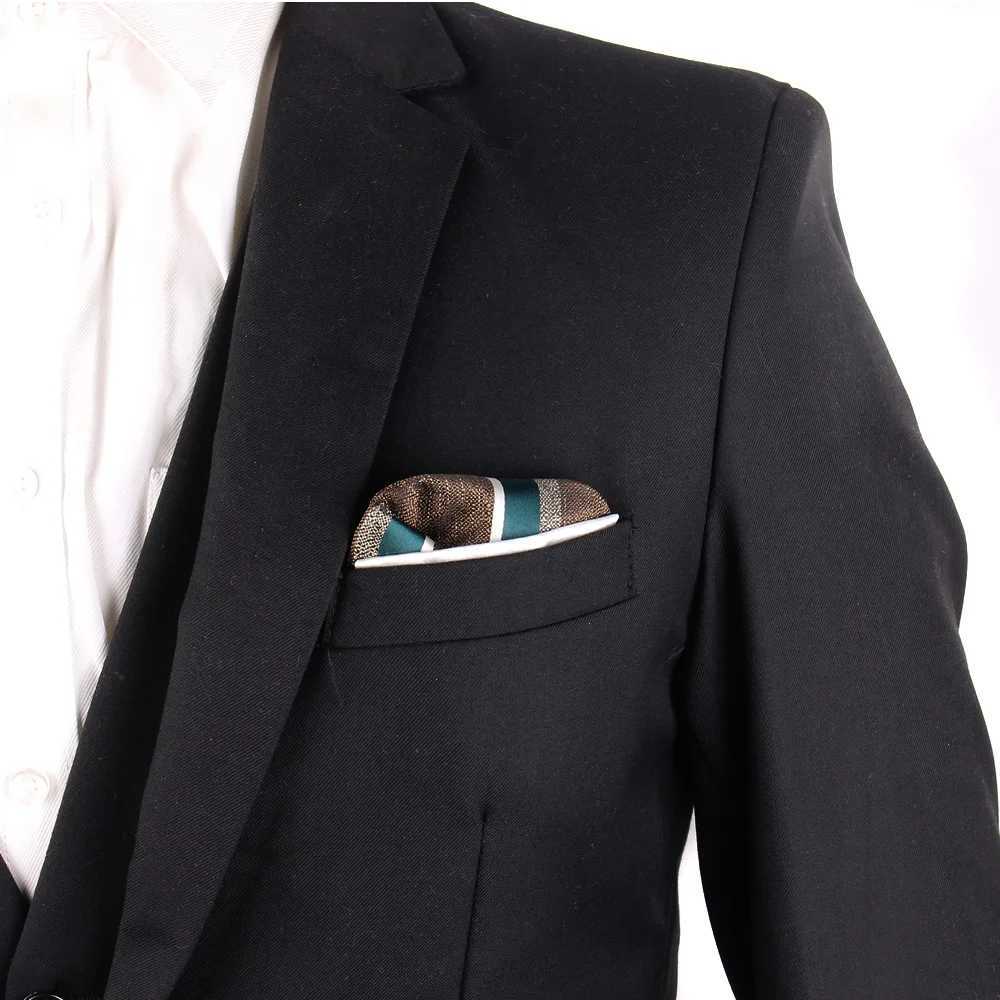 Stripe Pocket Square Mens and Womens Set Chest Towel Hanky Wedding Hankies Mens Handle Chief Flower Pocket Towel Gift W241213
