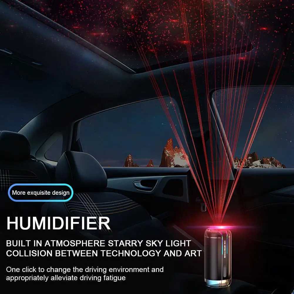 Car Air Reer Aroma With LED Amibent Light Car Home Diffuser Fragrance Starry Light And Perfume Sky Aroma J9Y5XJ241213