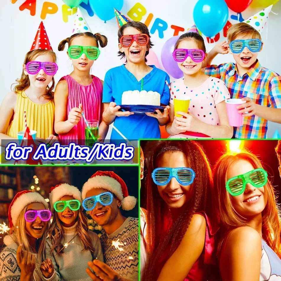 Sunglasses Light Up LED Glasses Bulk 5 Colors Glow Glasses Glow in The Dark Party Supplies Neon Party Favors for Kids Adults H241213