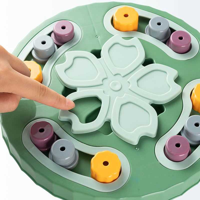Dog Puzzle Toy Slow Feeding Machine Interaction Increases Little Dog IQ Food Dispenser Slow Food Non Sliding Bowl Pet Cat Dog Training Game X2412131