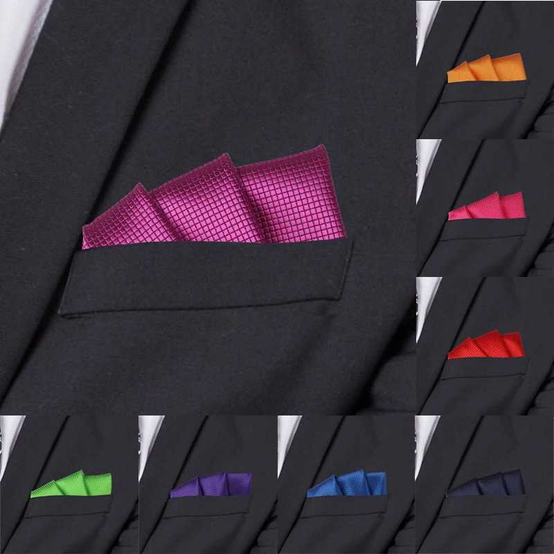 Fashion Suits Pocket Square For Men Business Chest Towel Hanky Gentlemen Plaid Hankies Classic Suit Napkin Mens Towel W241213