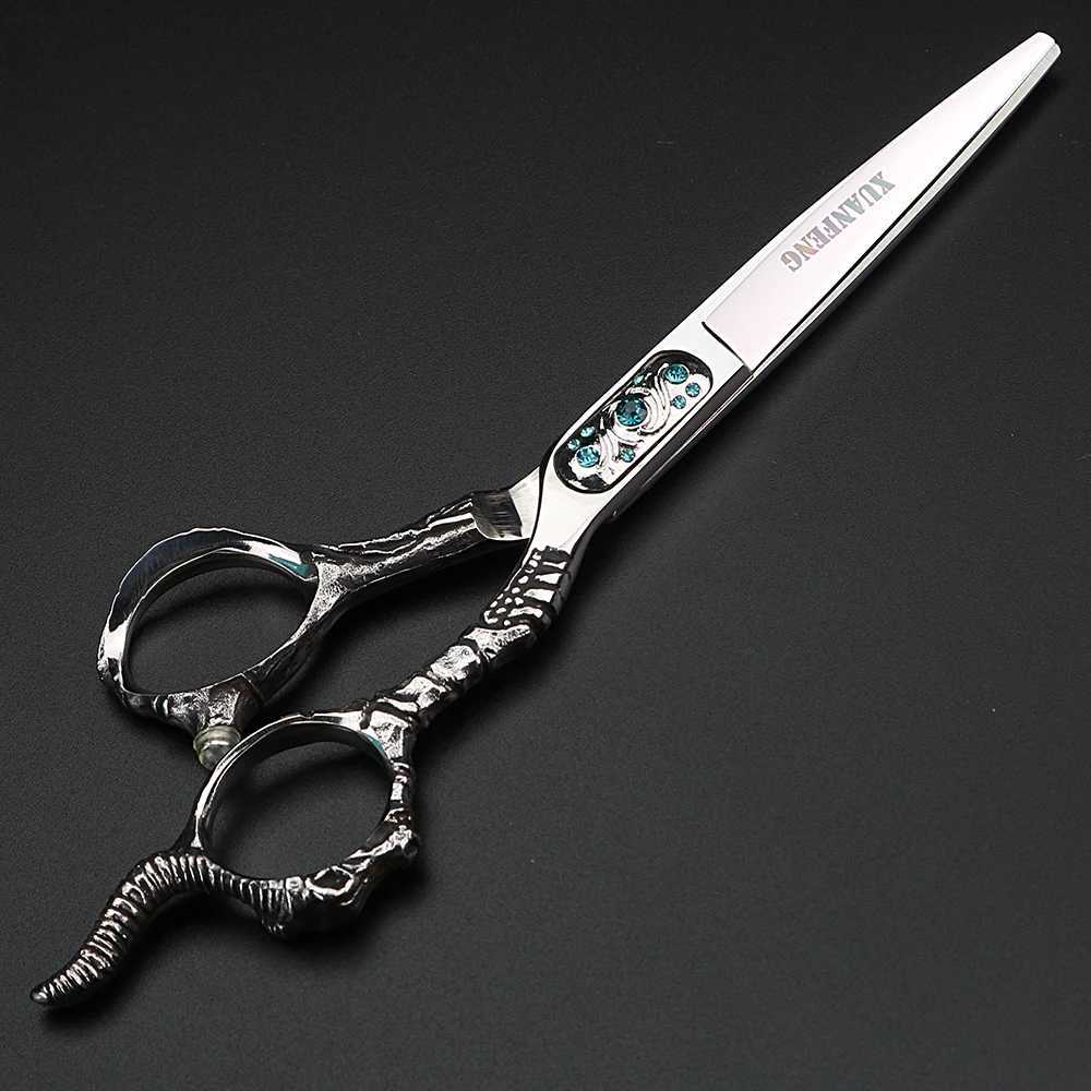 New Arrival Xuanfeng 6-inch Burgundy Clipper 440C Steel Hair Clipper and Thin Clipper Z241213