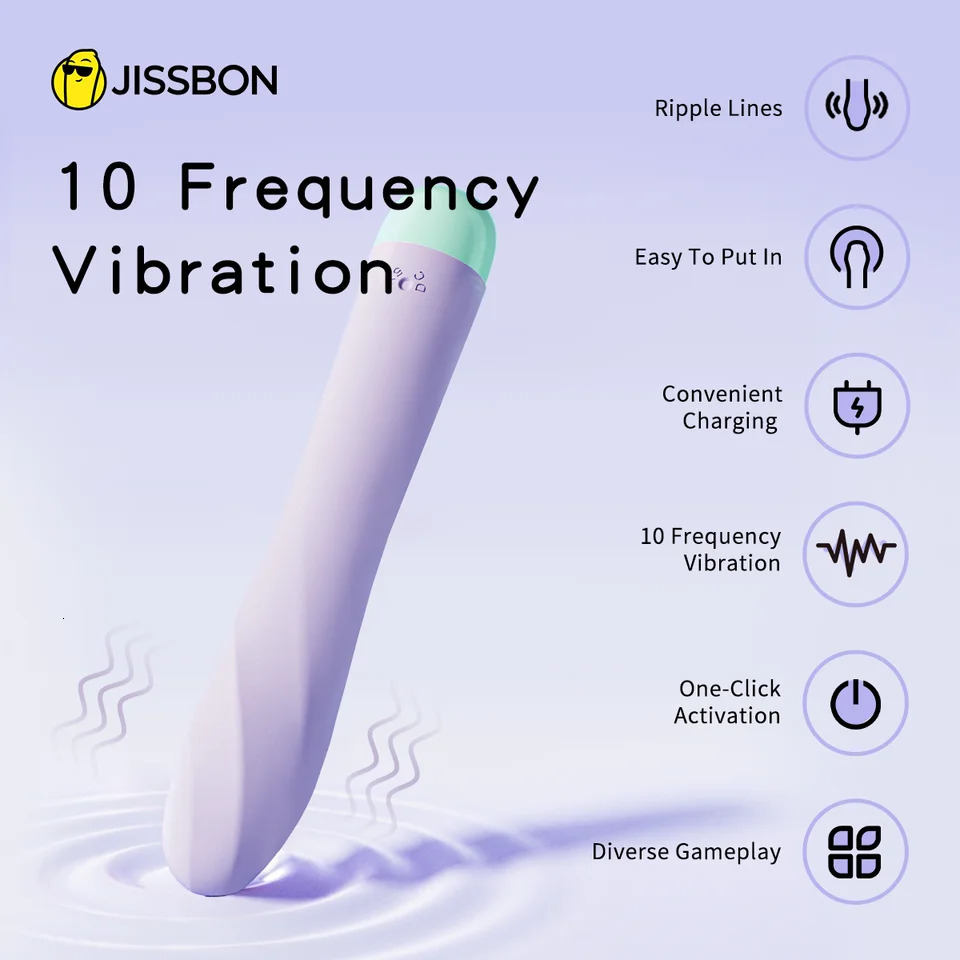 Jissbon Women Dildo Vibrator Max Lollipop with 10 Vibration Modes Penetration Gspot Sex Products for 241213