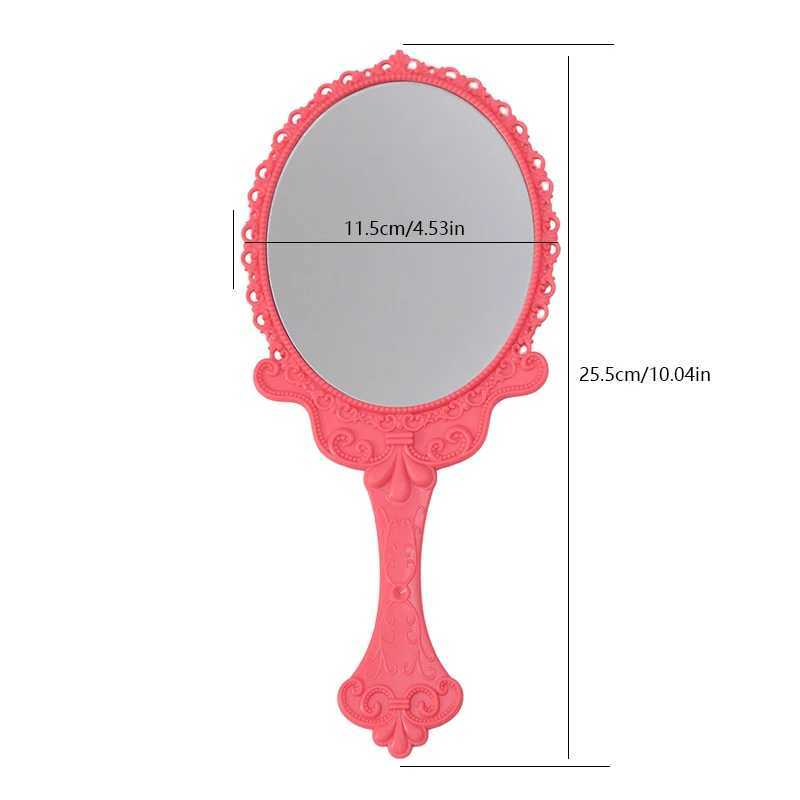 Vintage Carved Handheld Vanity Mirror Makeup Mirror SPA Salon Makeup Vanity Hand Mirror Handle Cosmetic Compact Mirror For WomenXJ241213
