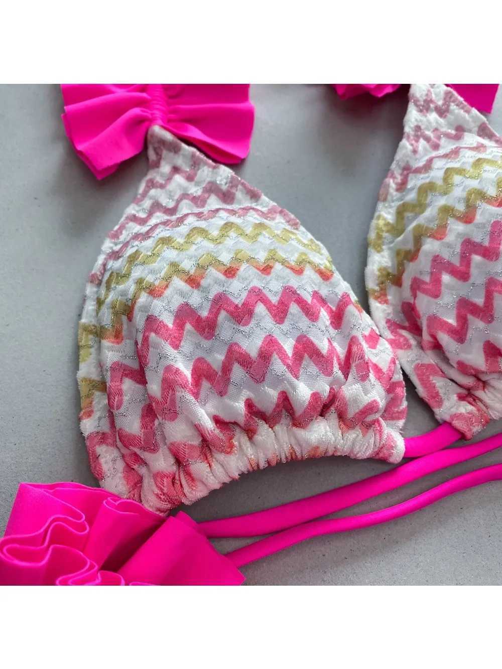 3 Pieces Bikini Women Swimsuit 2024 Fa Swimwear Sexy Beachwear Swimming Suit Bathing Suit Bikini Set Skirt Zigzag BiquiniXJ241212