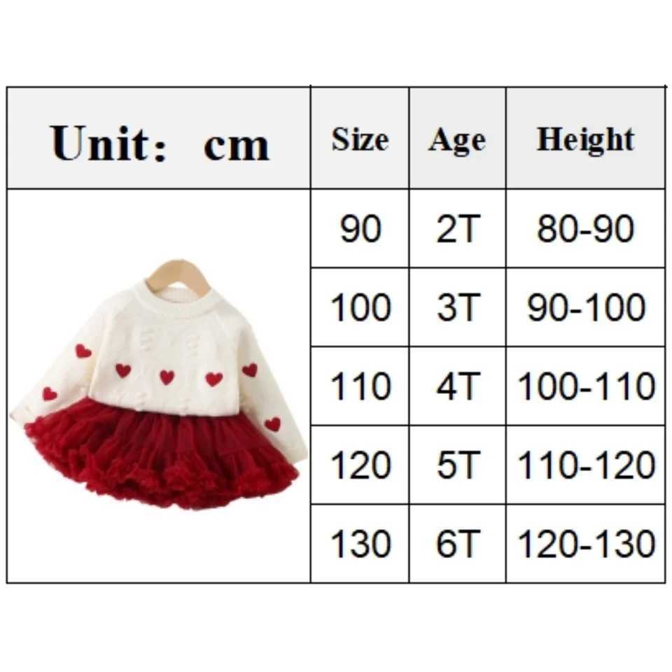 Cute Girl Christmas Set Winter Long Sleeve Embroidered Knitted Sweater with Tutu Ski Baby 2-6 Years Happy New Year Costume W241213