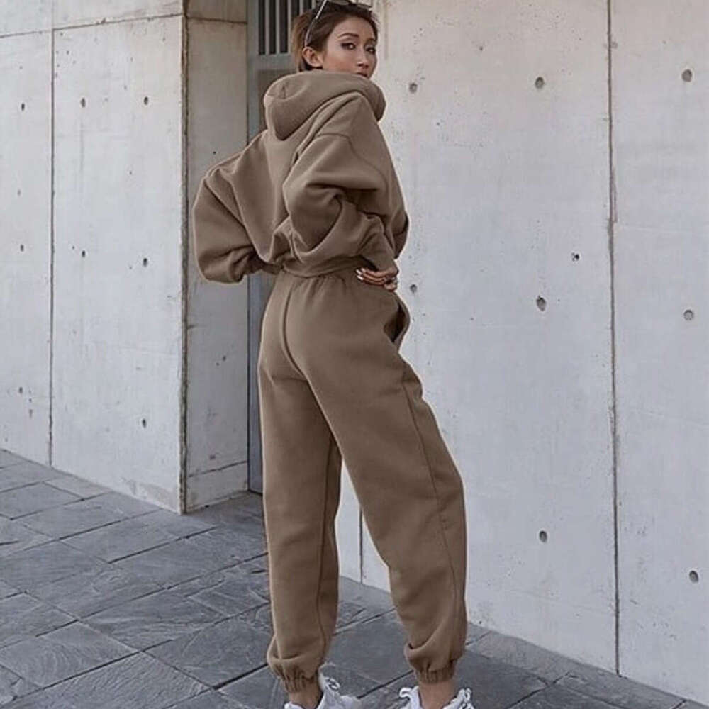 European American Foreign Trade Autumn And Winter New Hoodie Jacket Sports Suit Women's Trendy Clothing Fashion Casual Temperament