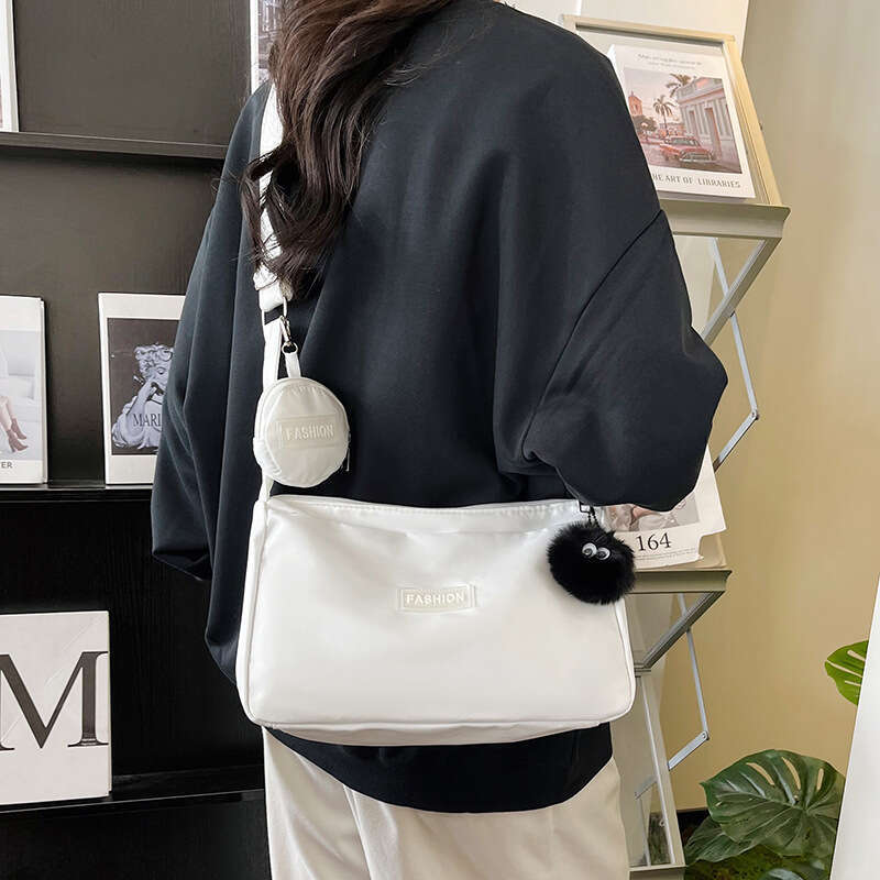 New Crossbody Student Class Women's Instagram Japanese Style, Large Capacity, Solid Color, Mother And Child Bag, Shoulder Bag