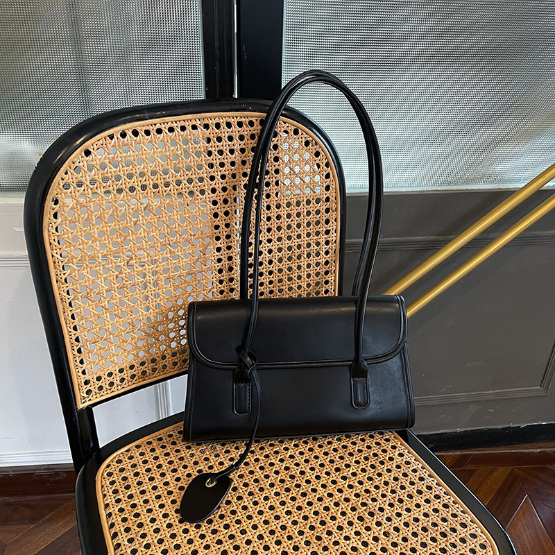 French Chic Shoulder Bag for Women: PU Leather Baguette hot Underarm Bag, 2024 Summer Style