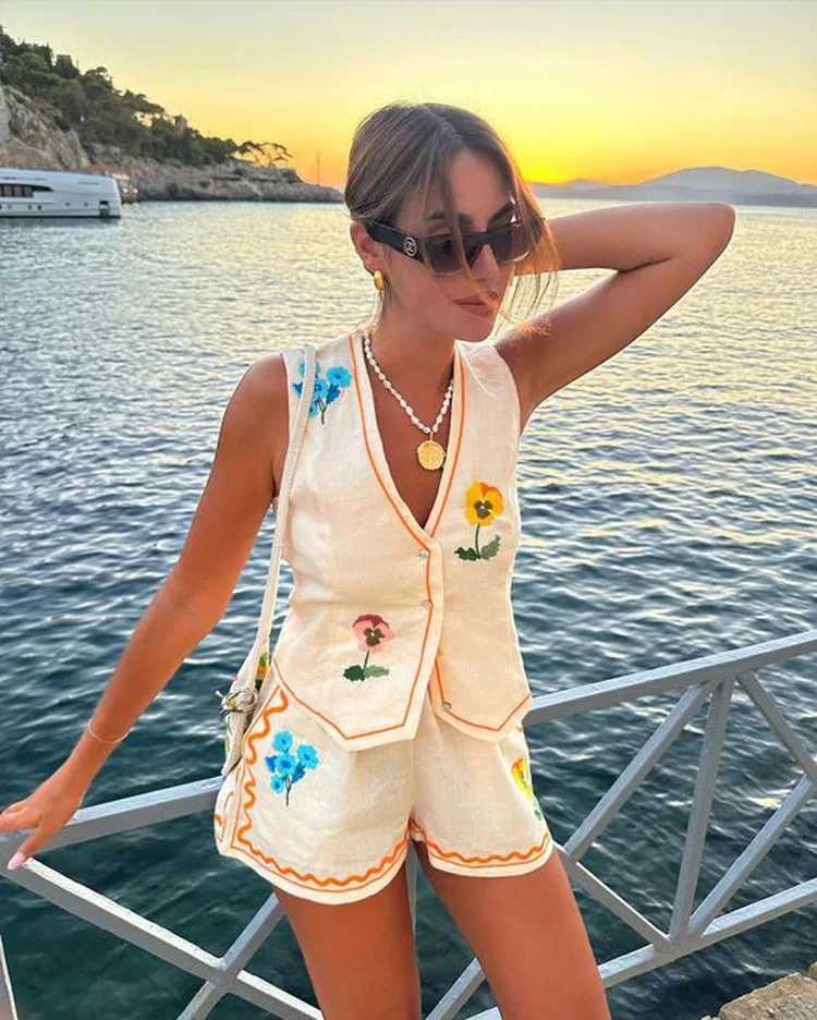 Women's Two Piece Pants Elegant Womens Sets for Women 2 Pieces Vacation Outfits Suit Two Modern Set Woman Casual Sexy Outfit Short Summer Clothes