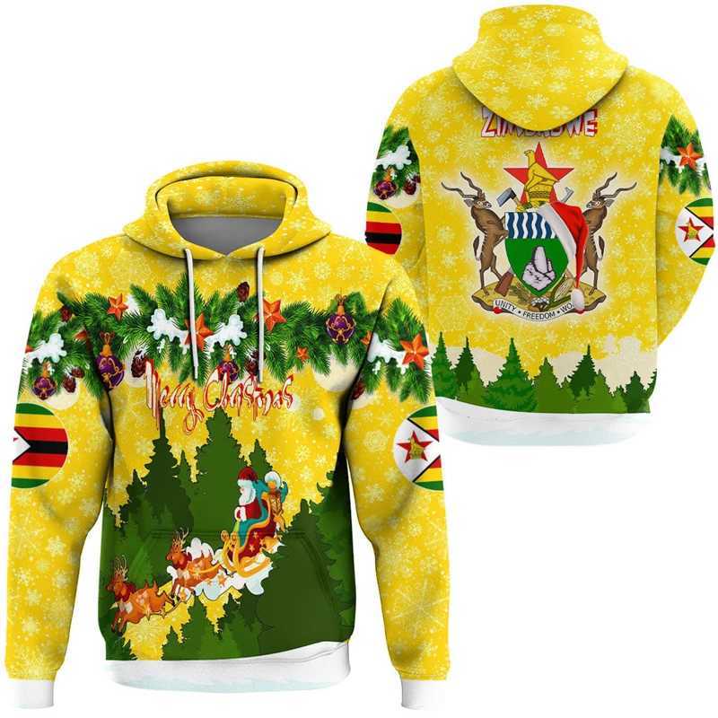 Zimbabwe flag map graphic sports shirt emblem hoodie mens AFrican boys hoodie casual mens Jersey top W241213