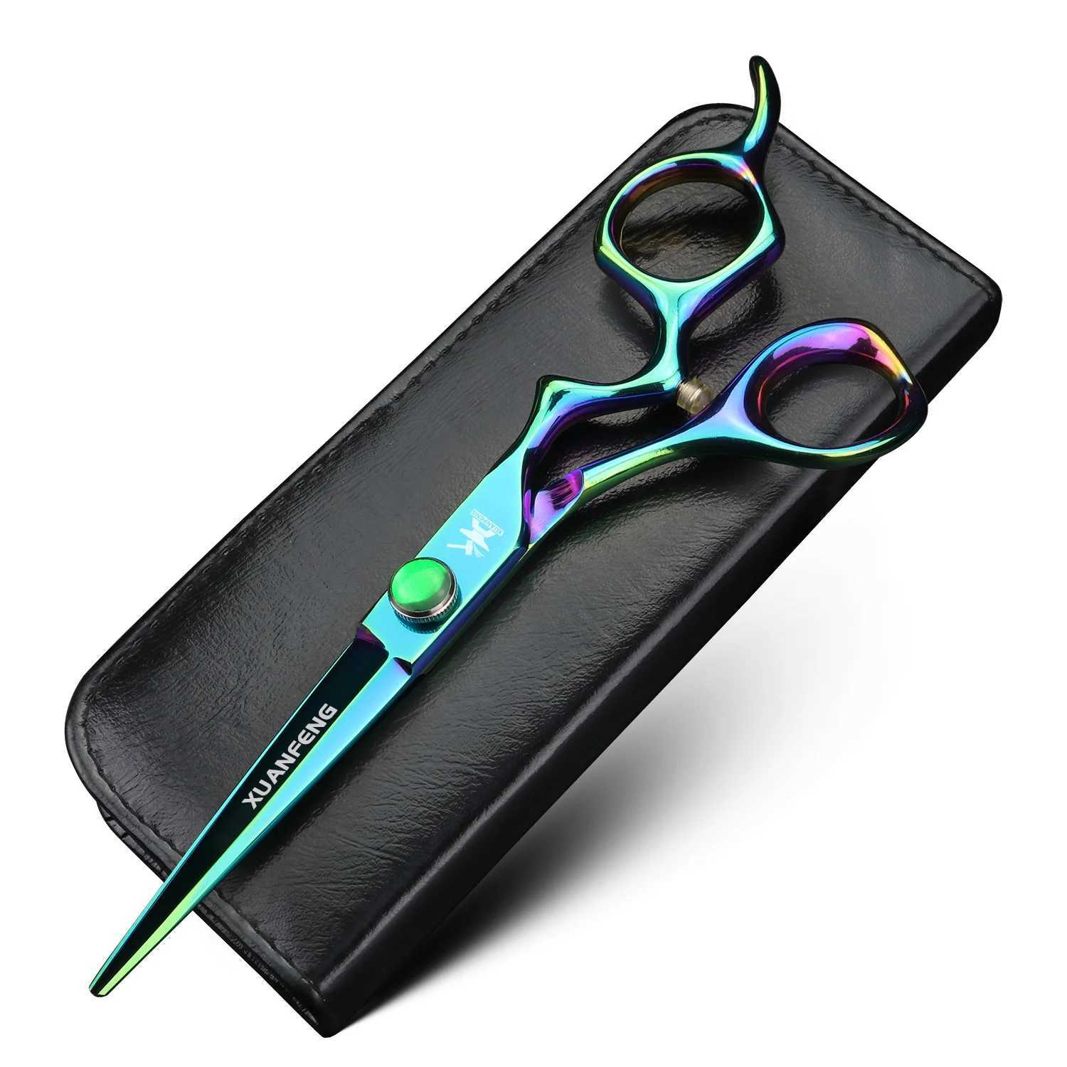 New Arrival Xuanfeng 6-inch silver curly hair handle scissors steel hair clippers and thin scissors Z241213