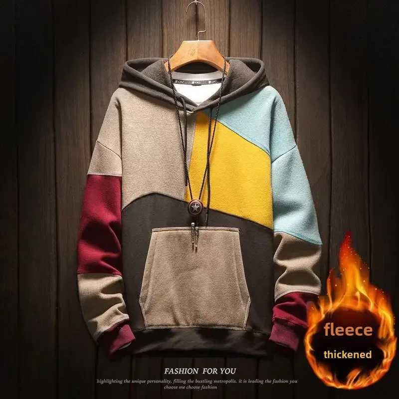 Fashionable hooded mens sportswear casual and loose fit suitable for spring and autumn jackets 2022 new youth clothing top brand W241213