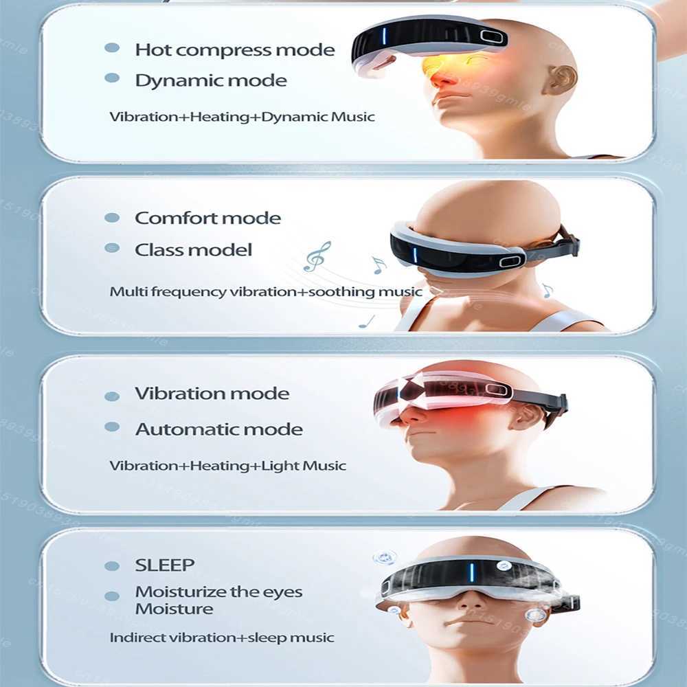 Hot compression steam eye massager relieves eye fatigue dryness atomization eye moisturizer vibration massage eye care equipment W241213