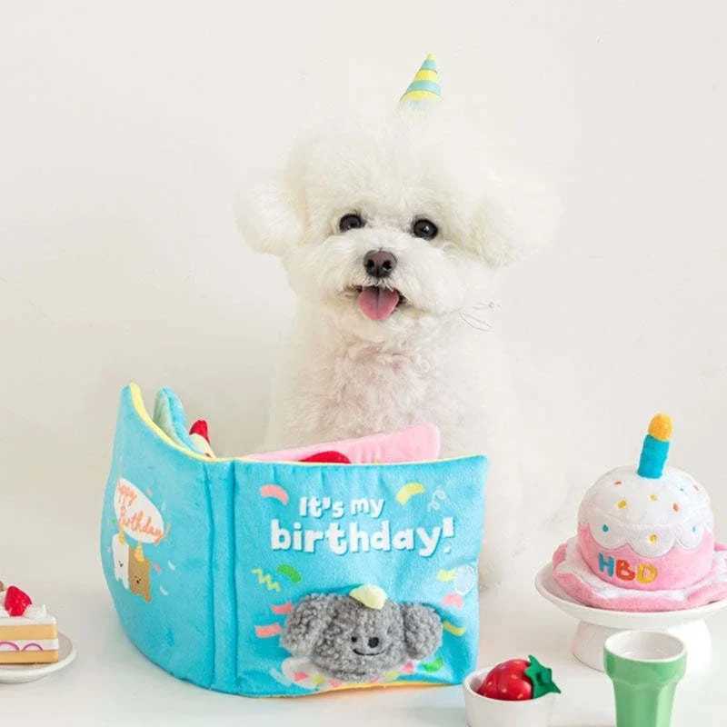 Dog toy book therapy distribution of toys chewing dogs birthdays pet gifts used to encourage foraging relieve stress nose work puzzle toys X241213