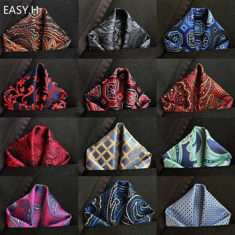 be prone to. H Luxury 25 * 25CM Retro Floral Paisley Hanky Pocket Square Mens Handle Used for Wedding Party Chest Towel Accessories W241213