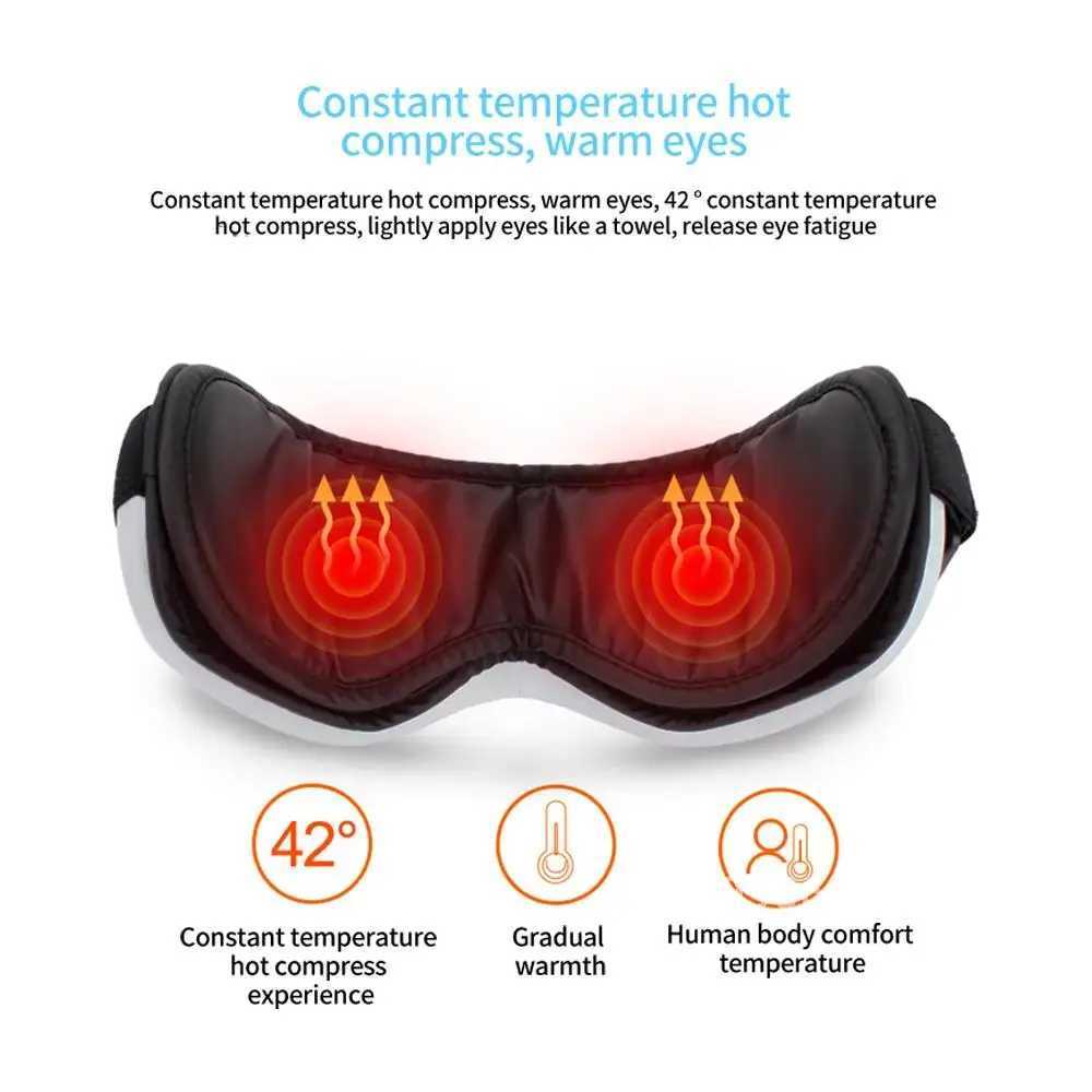 Eye Massage Instrument Vibration Airbag Pressure Hot Compress Eye Massager Bluetooth Music Relax Fatigue Eye Care Foldable W241213