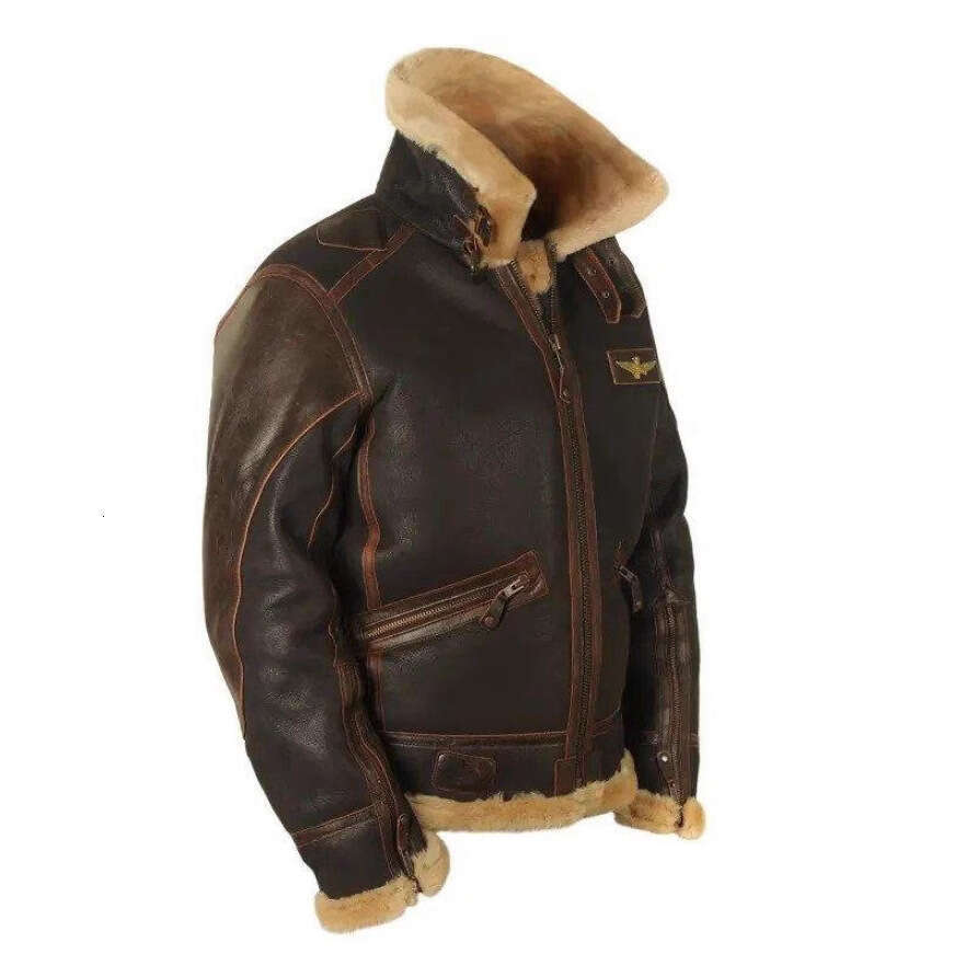 Autumn And Winter Brown Lapel Digging Bag Zipper Combined Youth Casual Spot Jacket Optimized Fashion Quality Classic