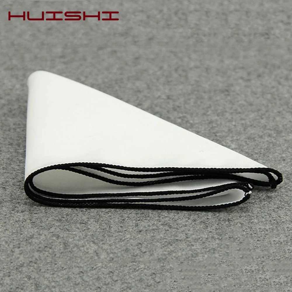 New Hanky Mens White Pocket Square Cotton Solid Color Handkerchief Chest Towel Prom Holiday Party Suit Hankies For Mens W241213