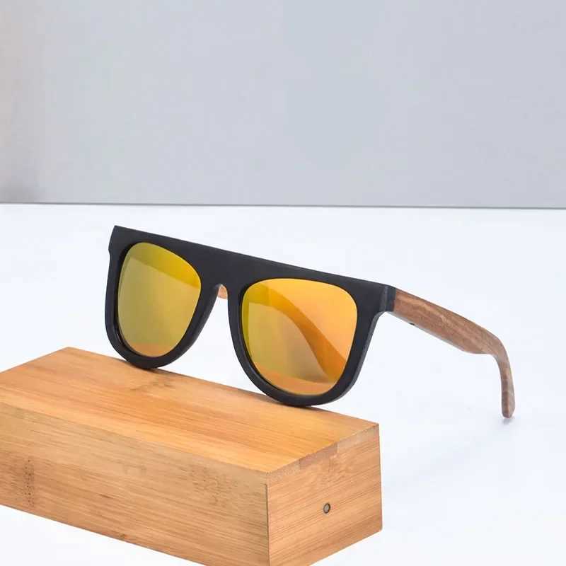SHINU polarised sunglasses for men ebony wood sunglasses for men high quality polarized pear wooden handmade glasses customizedX241213