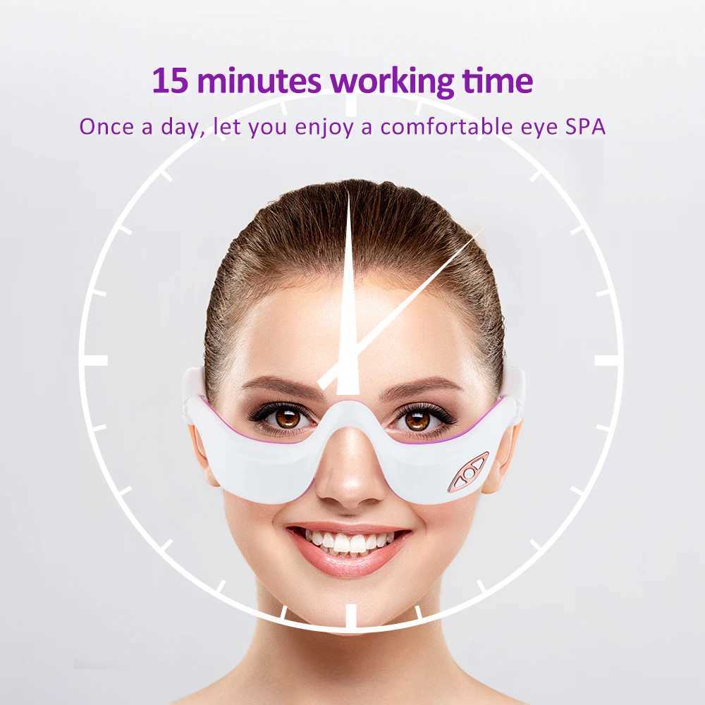 EMS Micro Pulse Eye Massager Heating Treatment Eye Beauty Equipment Relieves Eye Fatigue Fading Dark Circles Anti Wrinkles W241213