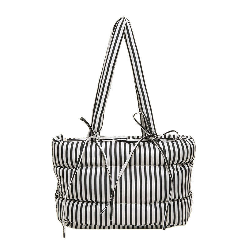 Super popular niche cotton tote women's autumn and winter work commuting one shoulder armpit bag 2024 new casual versatile fashion clothing