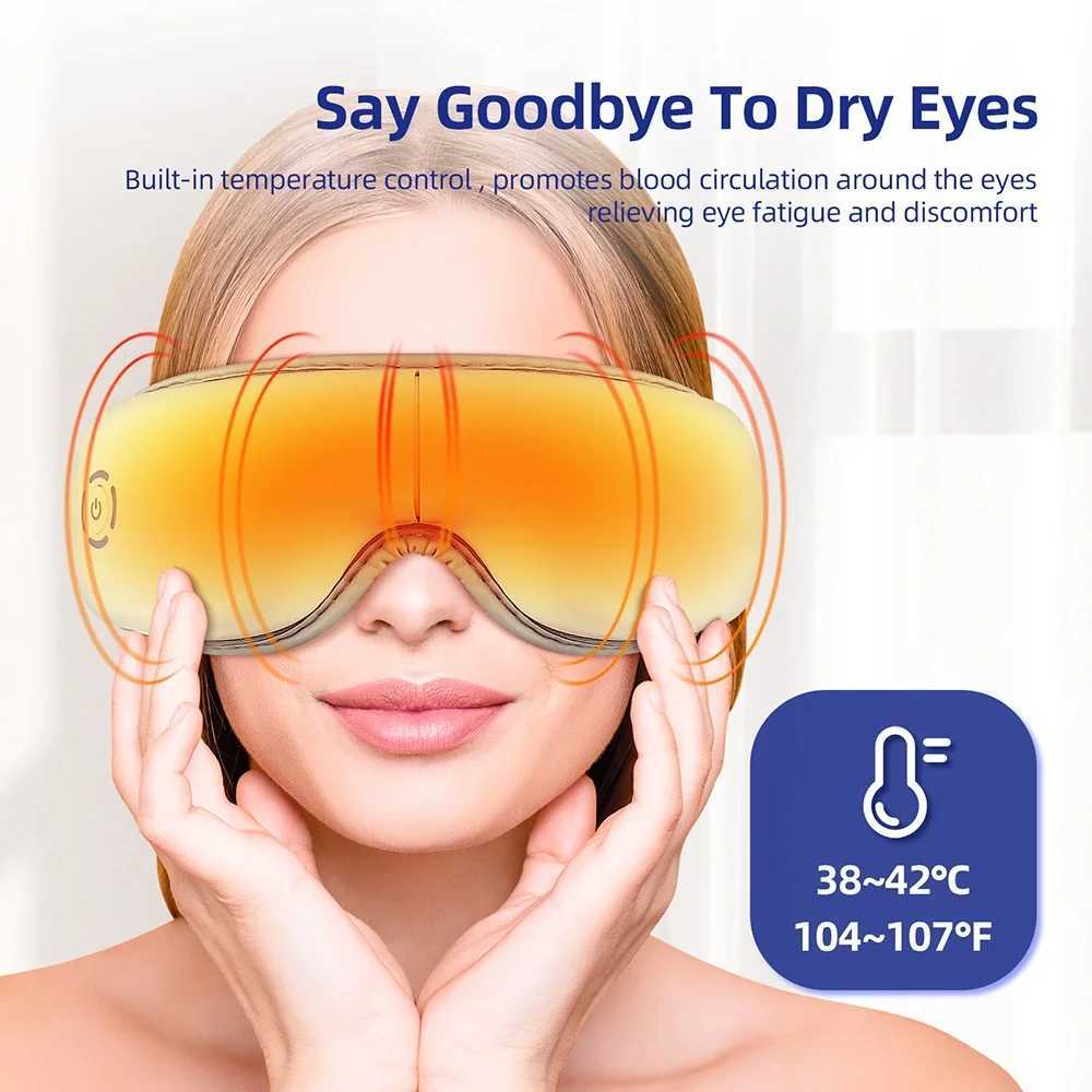 Multi frequency vibration eye massager 3D air bag kneading eye beauty device for black circle dry eyes W241213