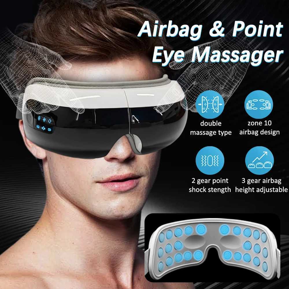 Electric airbag eye massager point heating eye massage equipment air pressure thermal compression eye care glasses Acupoint fatigue dry eye W241213