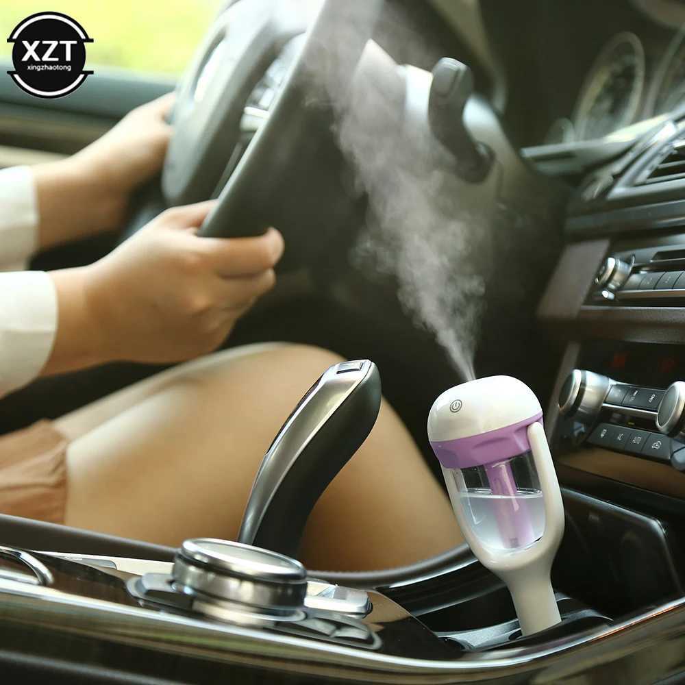 New Mini 12V Car Steam Humidifier Air Purifier Aroma Diffuser Essential oil diffuser Car humidifier many ColorsXJ241213