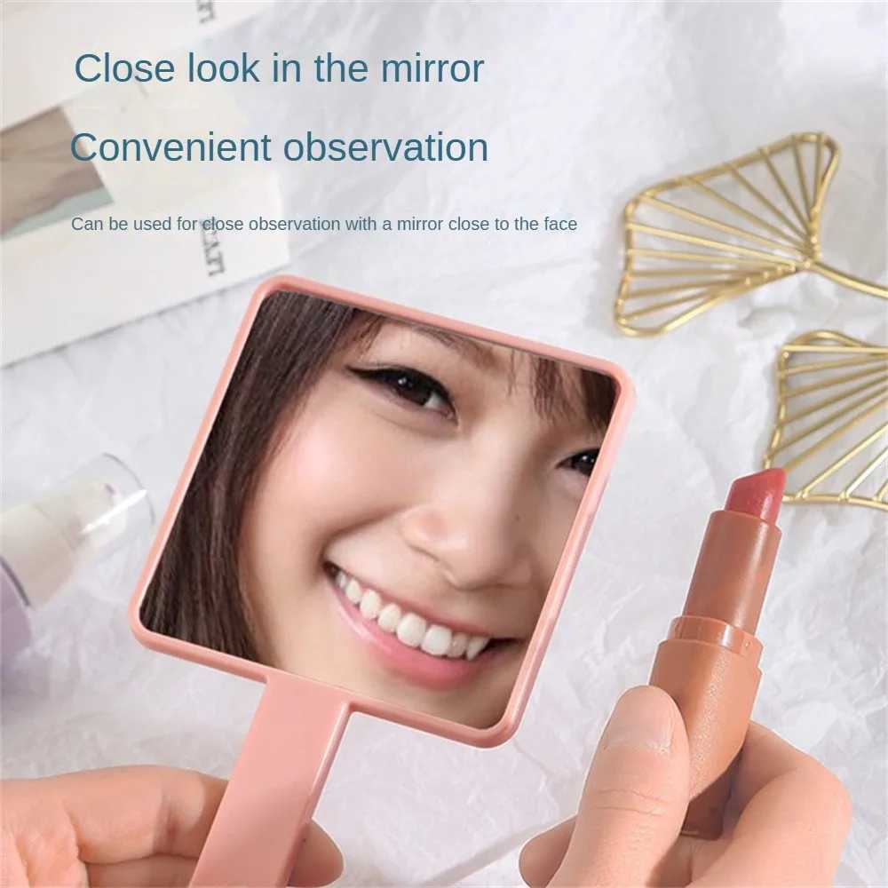 Makeup Mirror Hand-held Makeup Mirror HD Cute Cosmetic Mirror Comfortable Portable Simple Design Woman Handhold Home AccessoriesXJ241213