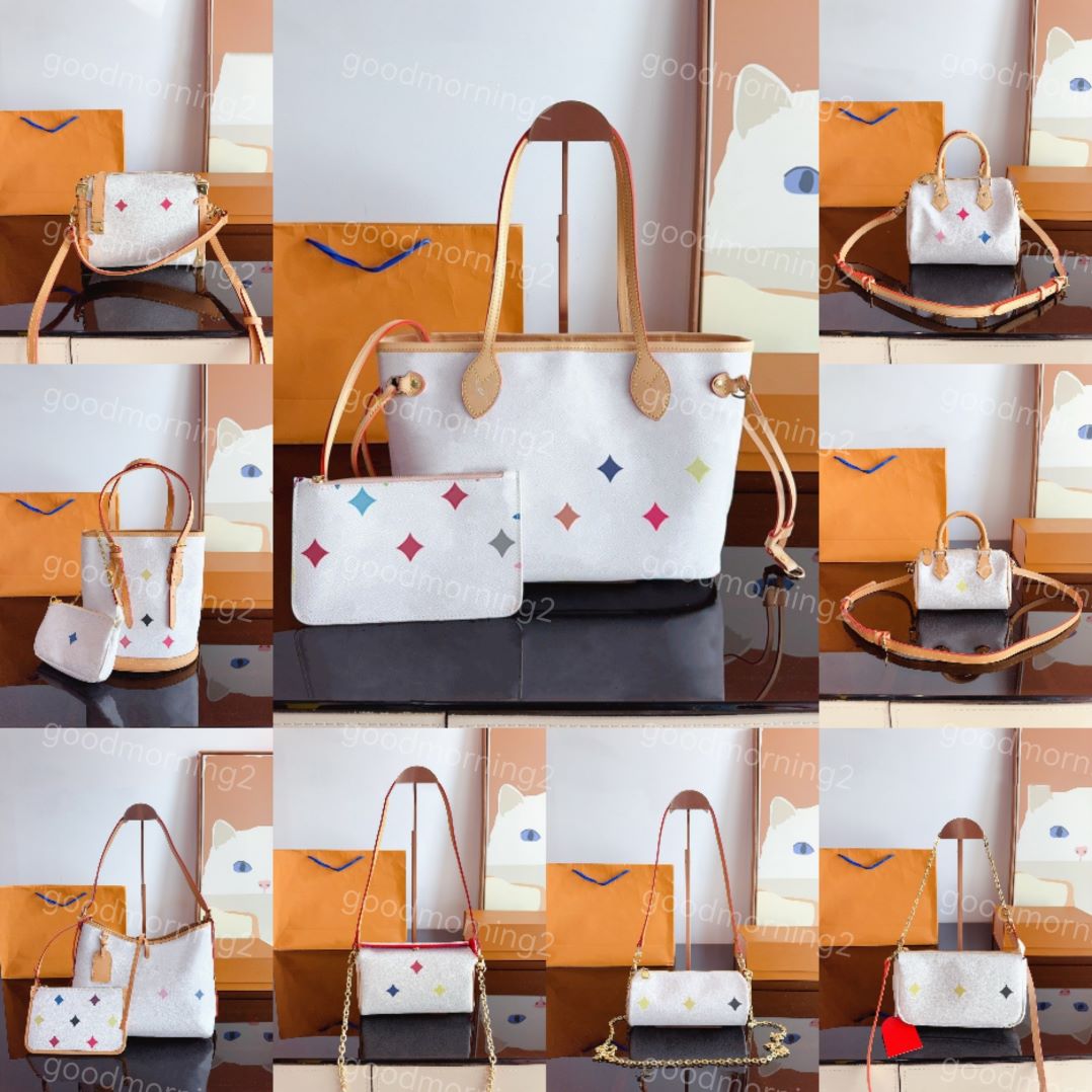 Designer Bags Tote Bag White Canvas Fashion Shoulder Bag Women Classic Handbags Versatile Cross Body Large And Small Shopping Pouch Large Capacity Laptop Bag