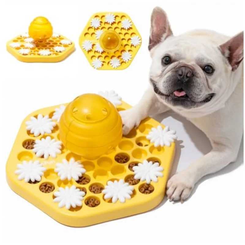 Mewoofun Honeycomb Interactive Dog Puzzle Toy Slow Feeding Machine Training Game Food Dispenser Slow Food Pet Dog Toy X241213