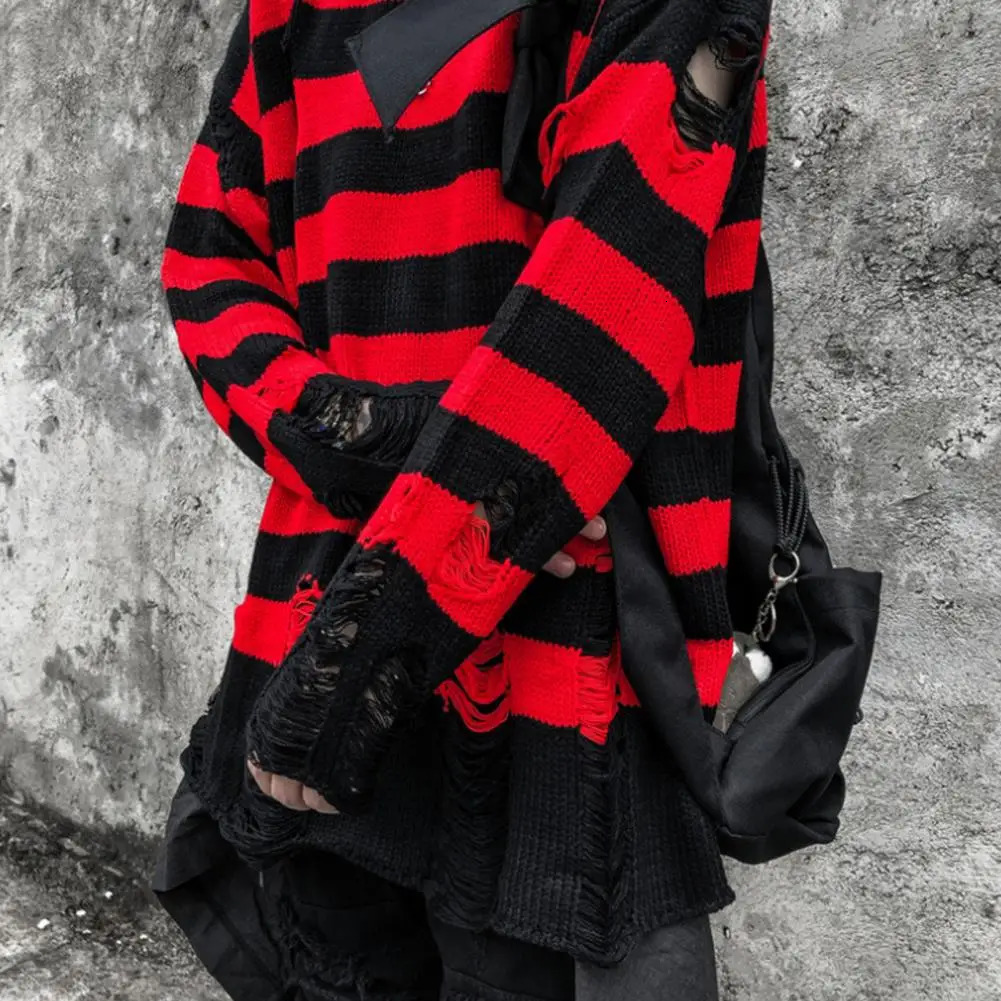 Men Sweater Hip Hop Women Pullover Knit Chic Stretchy Antishrink 241213