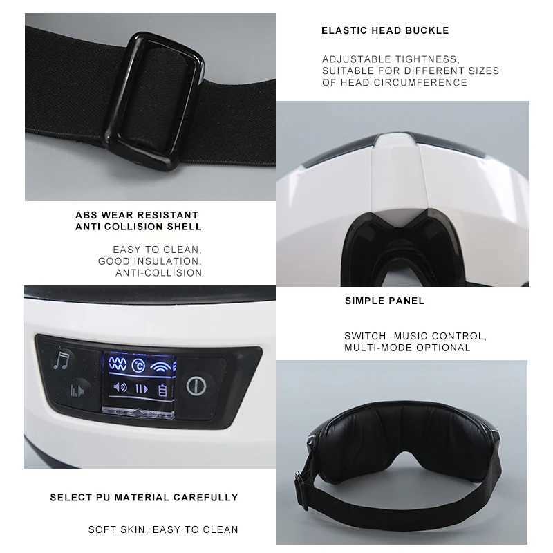 Eye massager intelligent air bag vibration eye health instrument hot compression Bluetooth massage glasses fatigue bag and wrinkles W241213