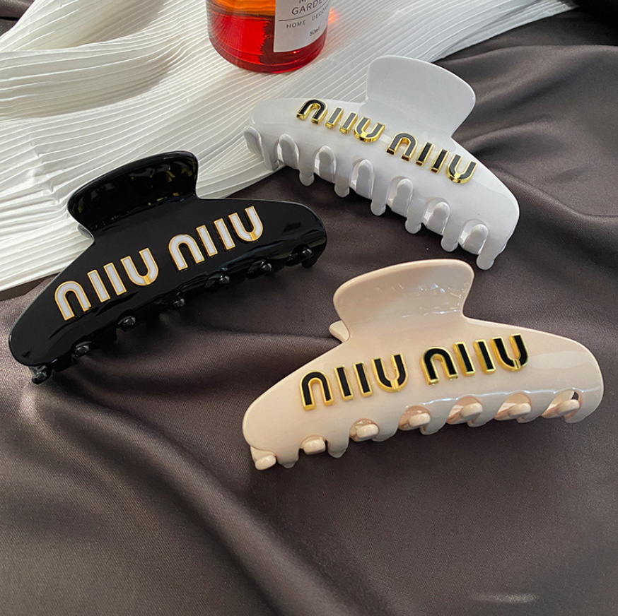 Hair Clips Barrettes Large size Designer Womens Hairpin Brand Claw Clip Classic Hairclip Fashion Letter Shark Hairpin Luxury Hair Accessories 5 Colors