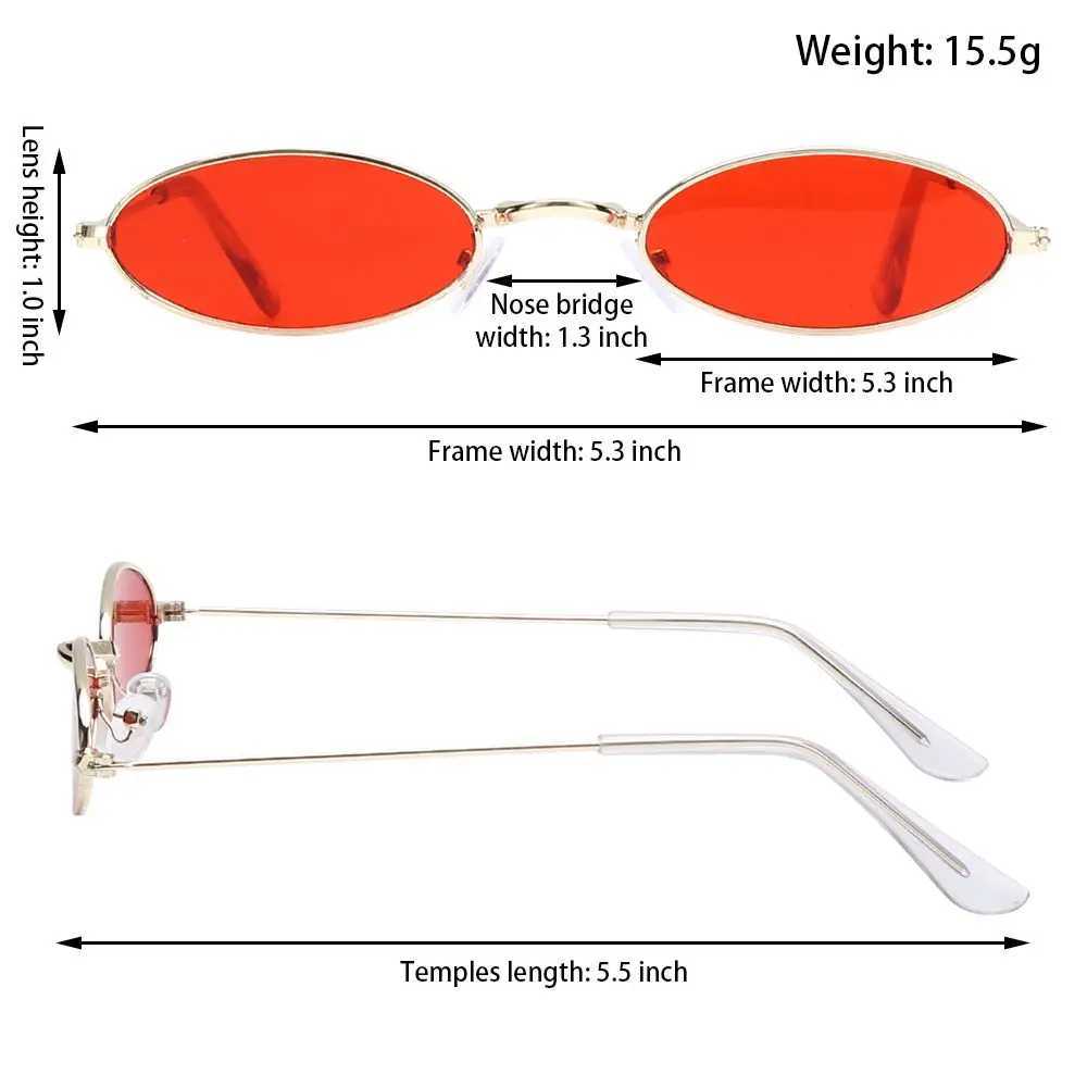 Retro Small Oval Sunglasses Vintage Shades Sunglasses Women 2023 for Men Women Eyeglasses 90s Street Style Sun GlassesX241213