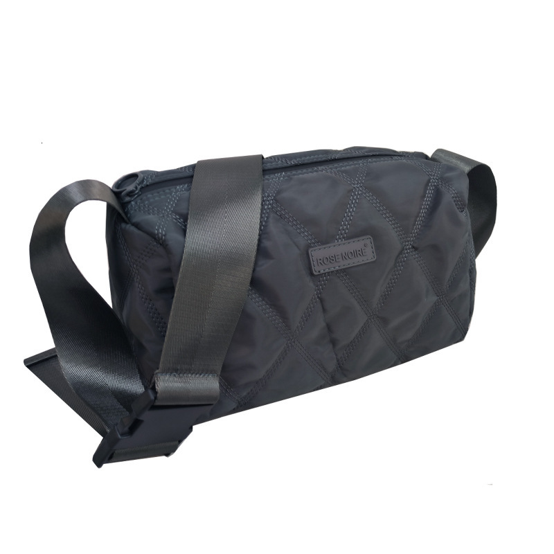 Straight Nylon Bag For Casual Women's Diamond Grid Small Elephant Style Single Versatile Crossbody Shoulder Bag, Trendy