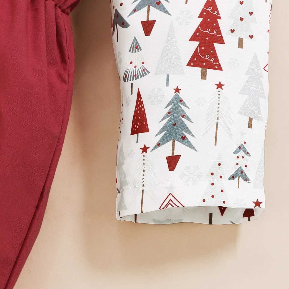Christmas Sets For Baby New Year Costume Xmas Tree Shirts and Red Suspender Pants Toddler Boys Christmas Outfits For Kids W241213