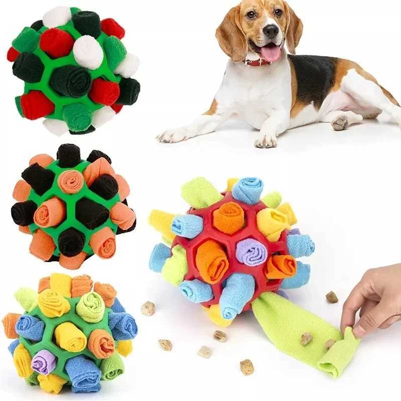 Pet dog sniffing ball toy creative hidden food puzzle foraging toy dog game interactive rubber ball nose training toy X241213