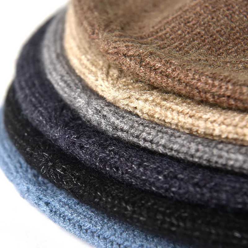 Warm Winter Hat Skull Caps For Men Women Soft Thermal Knit Beanie Hat Thick Cuffed Beanies Male Outdoor Windproof Snow Ski CapXJ241213