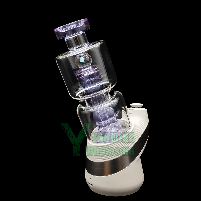 Encased Opal Glass Bubbler Puffco New Peak Pro Attachment, Colored Mushroom Perc Opal Glass Water Topper for Peak All Series Replacements YAREONE Wholesale