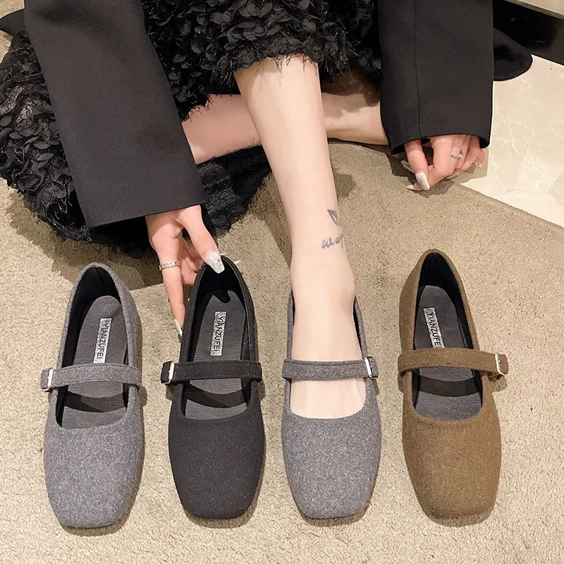 Spring Autumn Womens Shoes Retro low heeled leather shoes Casual versatile Mary Jane shoes Comfort fashion ladies flat 241213
