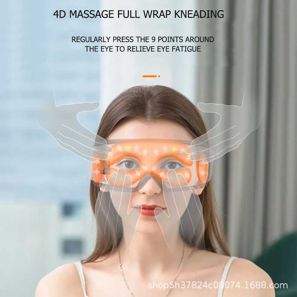 4D eye massager for relaxation intelligent airbag vibration eye care equipment hot compression Bluetooth eye massage Fatty dark circle W241213