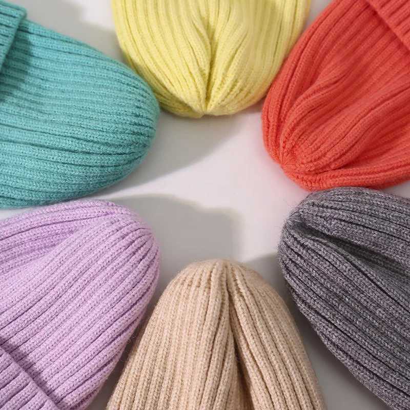 Autumn Winter Crochet Baby Hat Girls Boy Cap Kids Beanie Infant Hat New Knitted Children Baby Cap Child Caps Bonnet Warmer StuffXJ241213