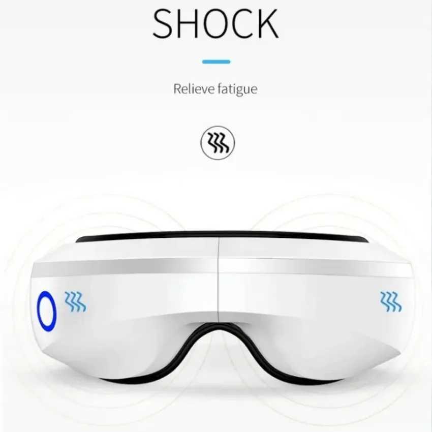 Hot compressed air pressure eye massager vibration music massage 5 modes 180 folding breathable 3D airbag knee W241213