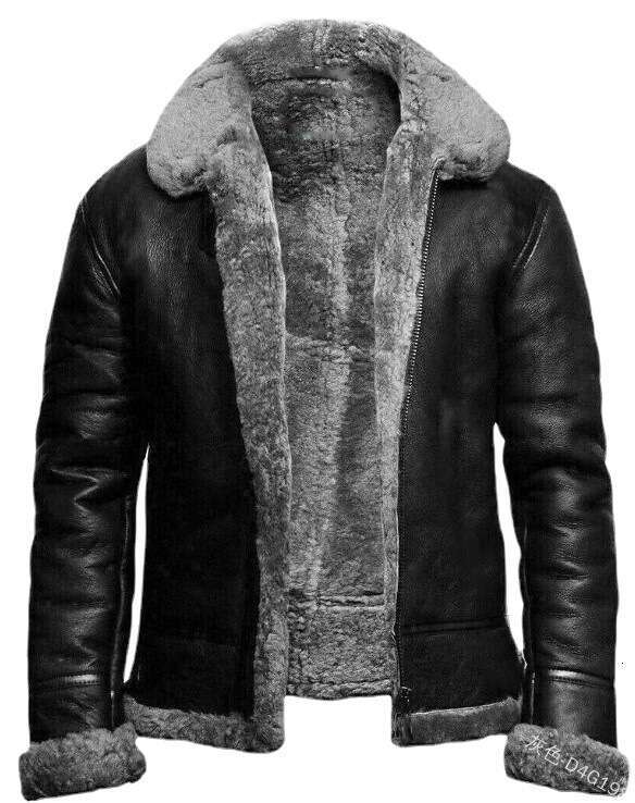 Autumn And Winter Men's Synthetic Fur Integrated Long Sleeved Coat, Fashionable Quality Classic