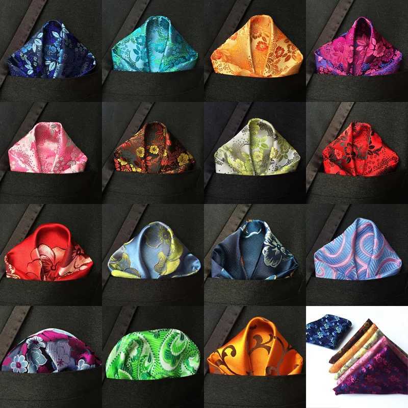 Luxury mens handle floral Hanji business pocket square chest towel 25 * 25CM W241213