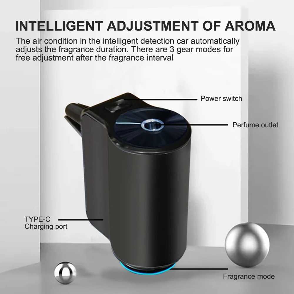 Car Air Vent Humidifier Mist Aroma Auto Electric Air Diffuser Aroma Cars Air ener Perfume Fragrance Car AccessoriesXJ241213
