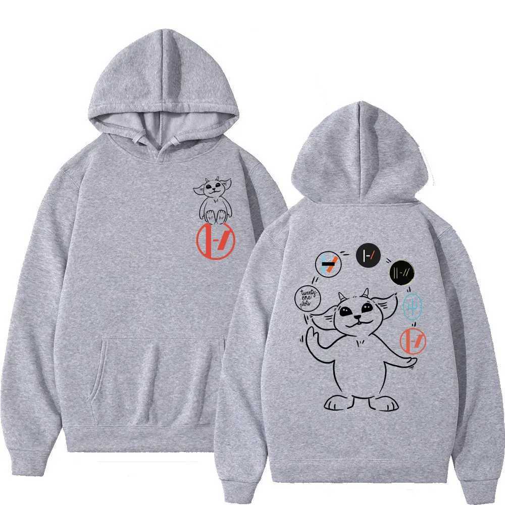 Twenty One Pilots Bands Graphic Hoodie Rock Hip Hop Vintage Hooded Sweatshirts Men Women Fashion Casual Oversized Pullovers W241213