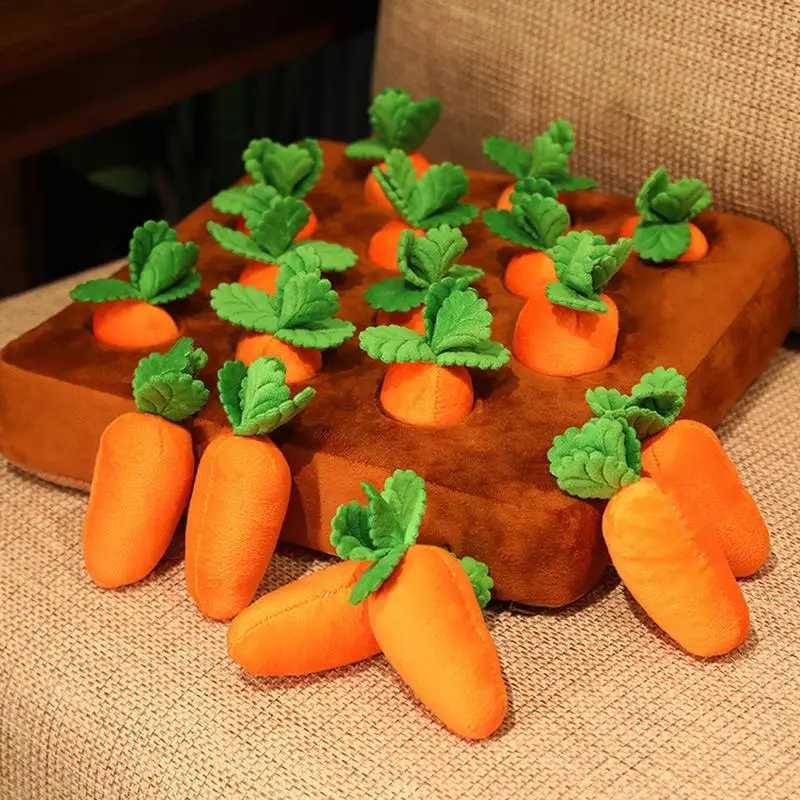 Carrots Enrichment Dog Puzzle Toys Hide and Seek Carrot Farm Dog Toys Carrot Patch Dog Snuffle Toy for Puppy Large Dogs X241213